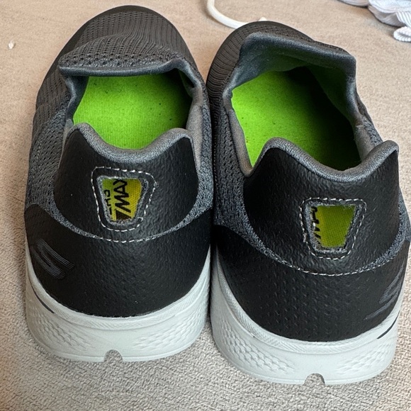 Skechers Men's Gray and Black Mesh Slip-Ons - Picture 3 of 7